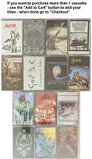Wild Rags Thrash Metal Cassette Tapes - 14 DIFFERENT TITLES - NEW SEALED 