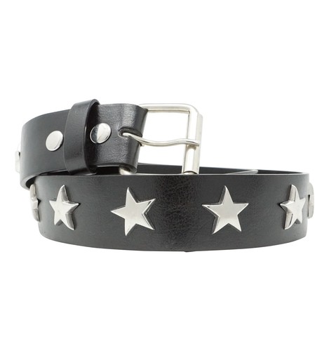 MENS SILVER STAR STUD BELT STAR 