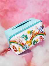 Lindo bolso pequeño de cosméticos de viaje Care Bears Kawaii azul blanco maquillaje
