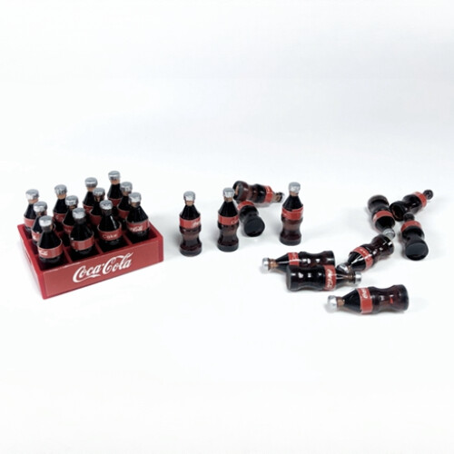 1/18 Diorama Coke Bottle Model Props Set Garage Scene Display Model Accessories
