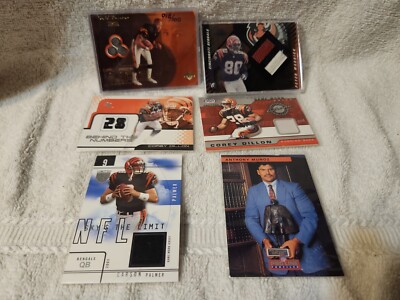 6 NFL CINCINNATI BENGALS Auto Cards Palmer 53/99 Keaton 18/100 Munoz 92, Dillon+