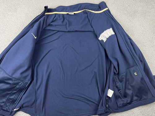 NIKE Pitt Panthers Jacket Mens 2XL Dri-Fit Full Zip Sweatshirt Navy Blue Fleece - Picture 11 of 22