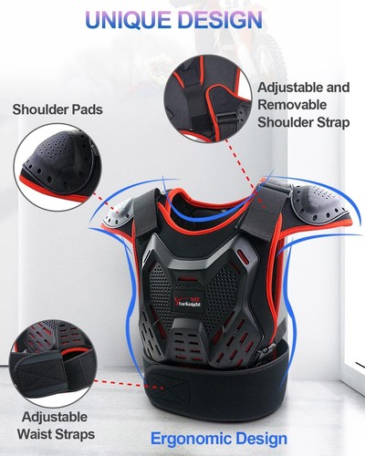 Kids Motorcycle Armor Suit Dirt Bike Gear Youth Teen Motocross Riding Protector - Picture 5 of 10