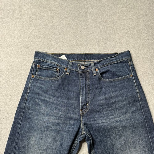 Levis 505 Jeans Herren 34x32 Blau Solid Denim Faded Straight American Work Erwachsene