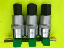 Great Neck 1/2-Inch Drive 3-Piece SAE Large Hex Bit Socket Set 1/2", 9/16", 5/8"