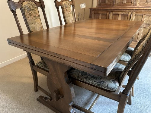 Ercol Extending Dining Table and Chairs Set - Picture 6 of 7