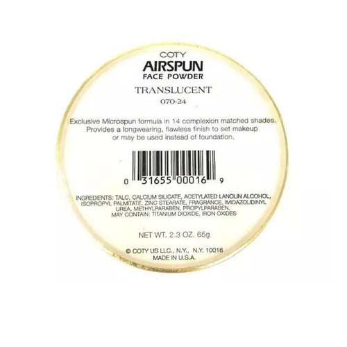 Coty Original USA Airspun Loose Powder Translucent 070-24 (Select Lot) 2.3oz 65g - Picture 2 of 3