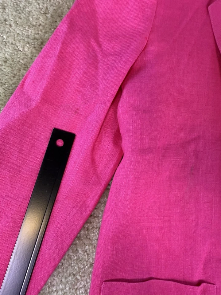 Chaqueta Blazer Evan Picone Talla 4 Rosa Carrera Oficina Rosa Unión De Colección EE. UU. D471 Foto 3 de 4