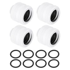 4Pcs G1/4" to 10 ID 14mm OD Hard Tubing Compression Fitting, White