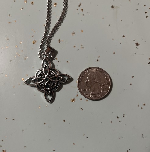 Celtic Cross Necklace. Irish Christian 1" Pendant - Picture 7 of 8