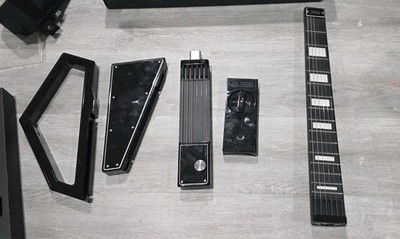 Jammy JG-001 Midi 6 String Electric Travel Guitar - Black for sale