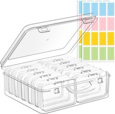 Small Bead Organizers and Stora, 12 Clear Plastic Boxes with