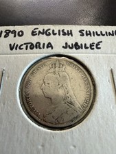 1890 Great Britain Victoria 1 Shilling Silver