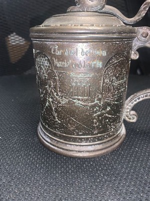 Vintage Hamlet Themed Pewter Tankard with Lid Collectible - Z#4416