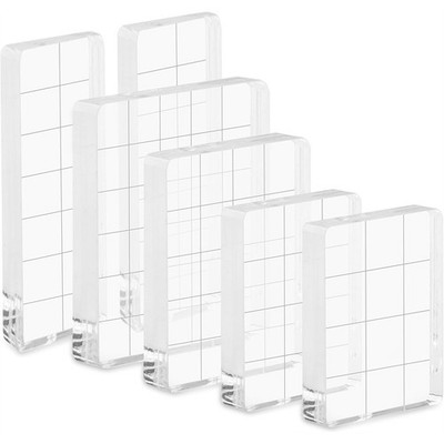 6 Stück Acryl Stempel, 4 Größen Clear Stamp Blöcke Dekorative Stempel Stempel 5260