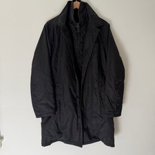 Giacca Prada nylon trench a strati inserto nero taglia 50 designer lusso RARA