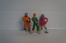 Vintage Lot of 3 Barclay Manoil Winter Scene Lead Skaters Figurines Metal