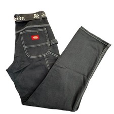 Dickies Girl Black Contrast Stitch Carpenter Pants w/ Belt Size 5/27 Streetwear