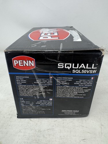 Penn Squall 50 VSW Lever Drag 2 Speed Overhead Fishing Reel - Free AU Express @ - Picture 3 of 7