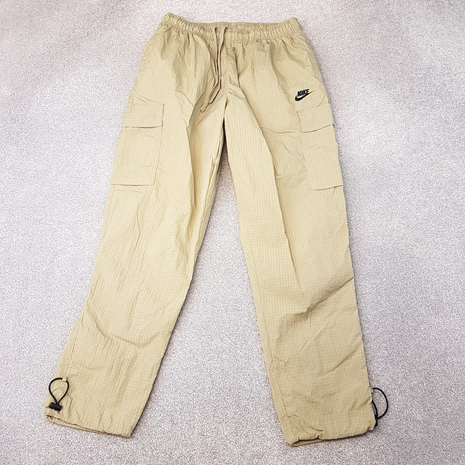 Nike Mens Tracksuit Bottoms Medium Beige Cargo Utility Technical Joggers Ripstop