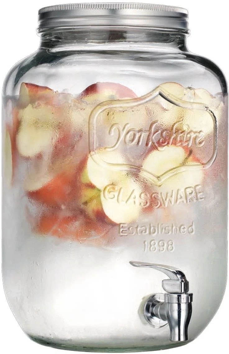 Palais Glassware High Quality Mason Jar Beverage Tin Screw Off Lid - 2 Gallon
