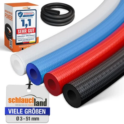 SCHLAUCHLAND 1m TUBO SILICONE PROTEX tessuto rinforzato gomma tubo auto universale 180°C
