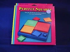 VINTAGE PERFECT SQUARES PUZZLE GAME TOY BRAIN TEASER WITH BOX