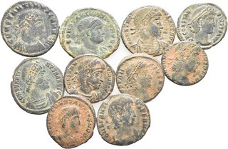 FITZ IMPERO ROMANO LOTTO 10 MONETE FOLLIS AE ØNON593