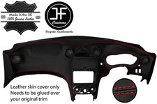 RED STITCH DASH DASHBOARD REAL LEATHER COVER FOR TOYOTA CELICA MK7 1999-2006