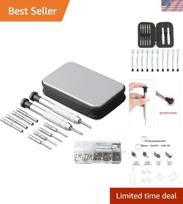 Precision Screwdriver Set, Eyeglass repair kit with 10-style screwdrivers/nos...