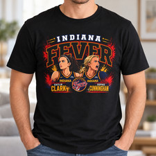 Caitlin Clark Sophie Cunningham Indiana Fever Anime Shirt WNBA Basketball Tee