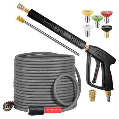 #ad Pressure Washer Gun and Hose 50 FT Flexible Hose with Stainless Steel Extens... $119.72