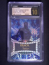 2025 KAKAWOW AURA Marvel Black Panther #PIBL-06 Auto Art Blue /95 CGC 10