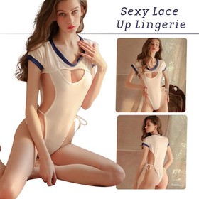 Women Student Uniform Cosplay Sailor Sexy Lingerie Bodysuit Underwear Sleepwear
