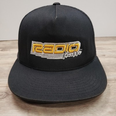 Radio Raceline Hat Cap Snap Back Black Mesh Trucker Embroidered Baseball Mens