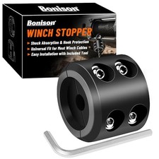 Winch Stopper for Cable. Truck UTV ATV Rubber Winch Cable Black Winch Stopper