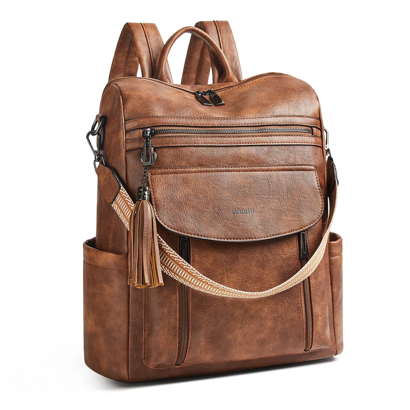 Laptop Backpack for 15.6 inch,Travel Leather Backpack Purse Nurse Teacher Car...