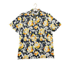 Bad Birdie Huntington Floral Golf Polo Shirt Mens XL Black Yellow BBP001-004 NEW