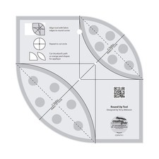 Creative Grids Round Up Tool and Quilting Ruler – CGRATK1 – Made in USA, NonS...