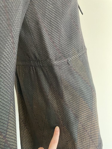 Vintage 1970er Valentino Boutique Wolle Tunika Top mit Rüschenbesatz Argyle Größe 0-4 - Bild 17 von 23
