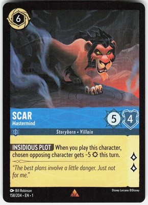 Scar - Mastermind 158/204 Rare The First Chapter Lorcana NM/M