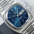 OMEGA SEAMASTER AUTOMATIC 17 JEWELS CAL.1020 DAY/DATE BLUE DIAL MEN'S WATCH