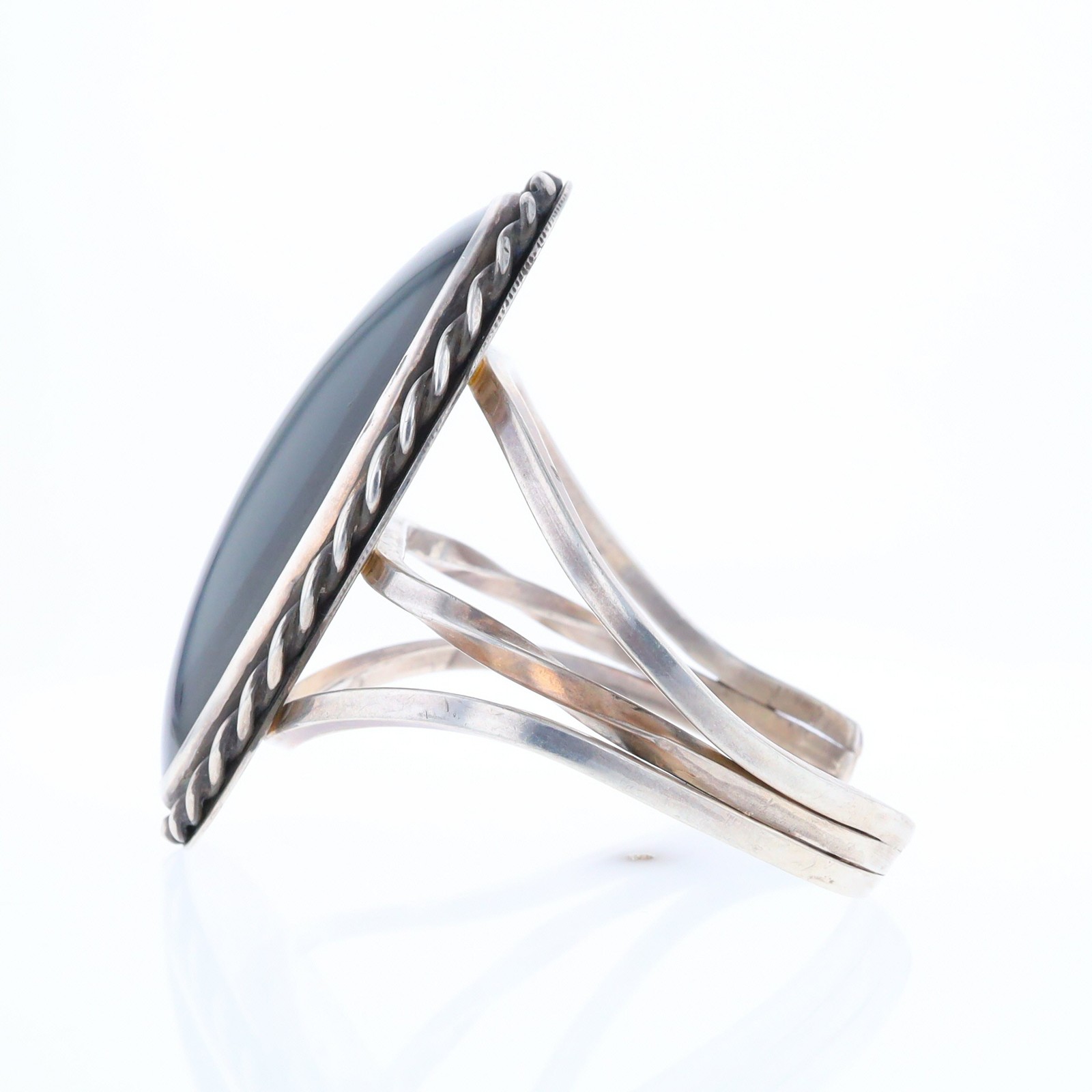 Large Native Obsidian Cuff Bracelet GV159662 - image 3