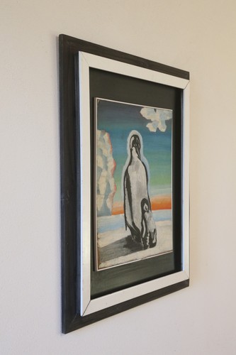 Fausto Repetti Ölgemälde Tafel Futurismus Pinguine 40er 50er Avantgarde - Bild 5 von 24