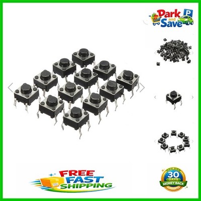 High Precision 100-Pack 6x6x5 mm Push Button Switches for DIY Electronics