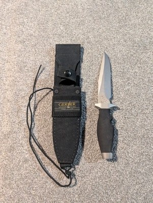 Vintage Gerber Knife LMF Fixed Blade Original Sheath USA Made