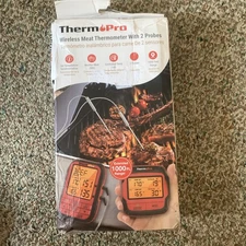 THERM PRO Wireless Meat Thermometer with Long Wireless Range & 2 Probes