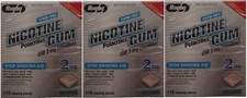 Nicotine Gum 2mg Sugar Free Original Generic for Nicorette 110 Pieces per Box