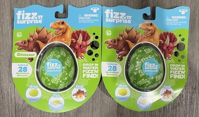 Fizz 'n' Surprise Dino Dinosaur Egg Surprise  - Brand New 2 Packs