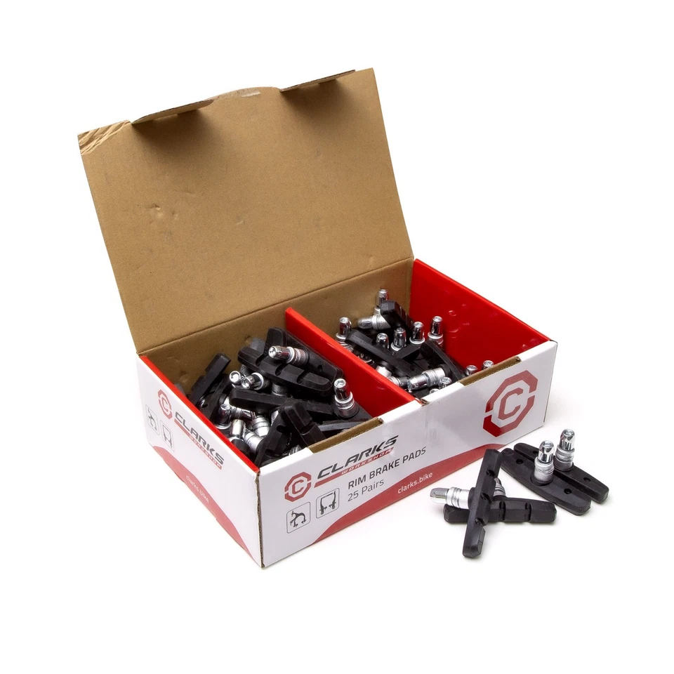 Clarks V Brake Pads Bulk MTB Hybrid CP510 Brake Pad Threaded Post 70mm 25 Pairs